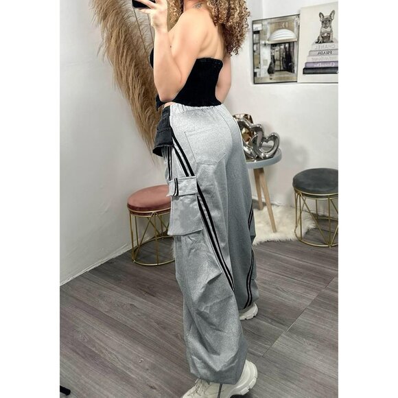 Chic Women's Casual Wide Leg Sweatpants - High Waist, Perfect for Every Season - Picture 3 of 6